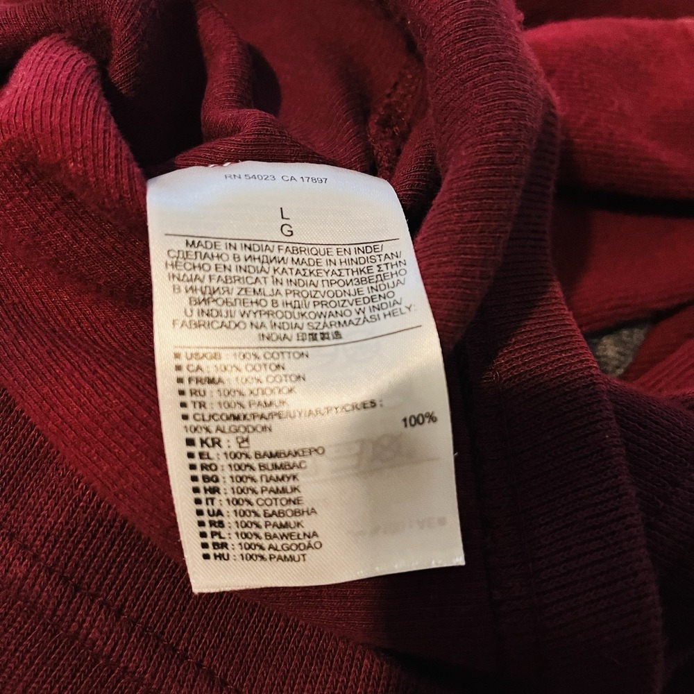 Banana Republic Sweater Men's Large 100%cotton 1/4 Zip Elbow Patch Red Wine - Picture 8 of 9